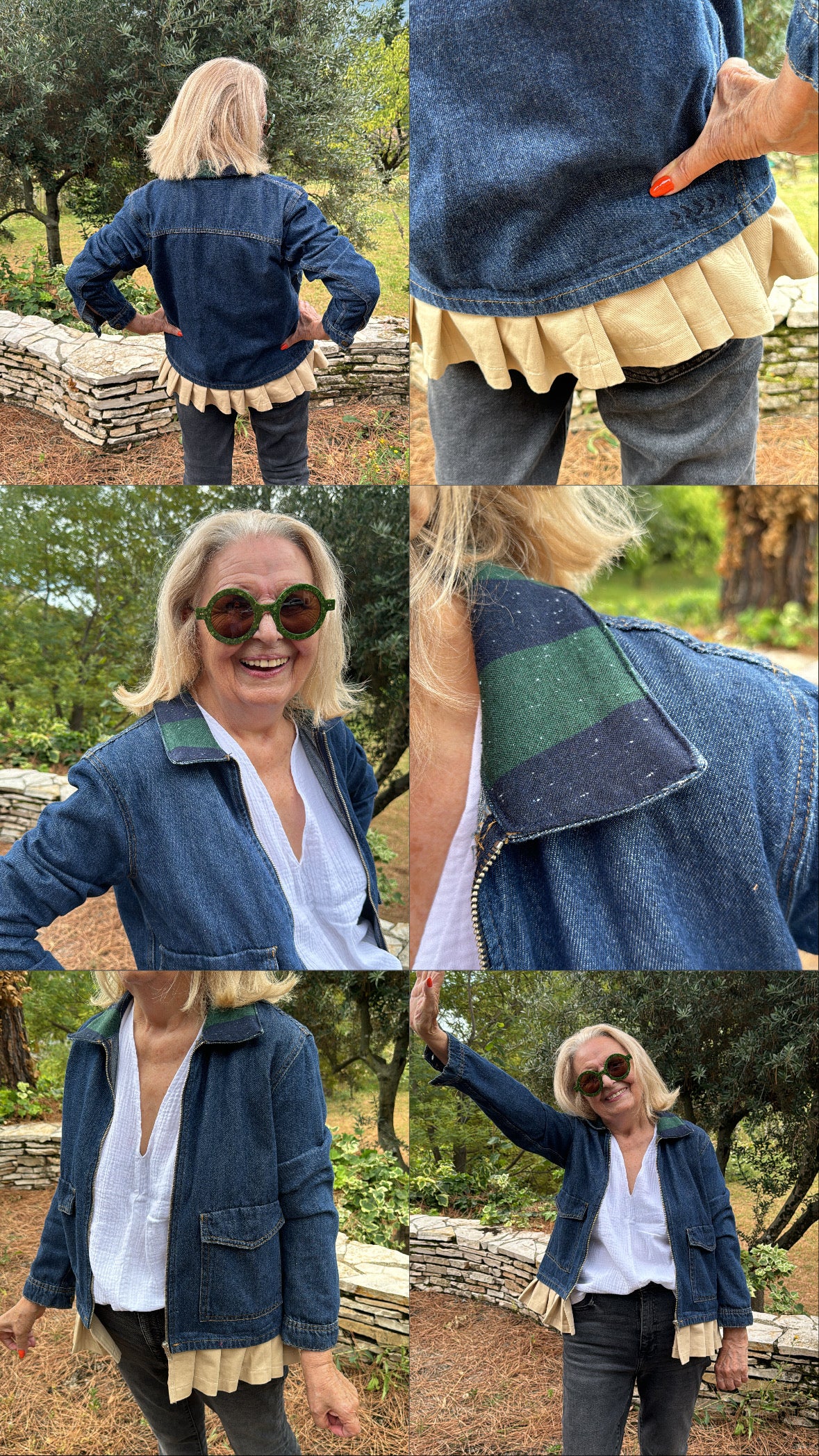 Veste en jeans customisée